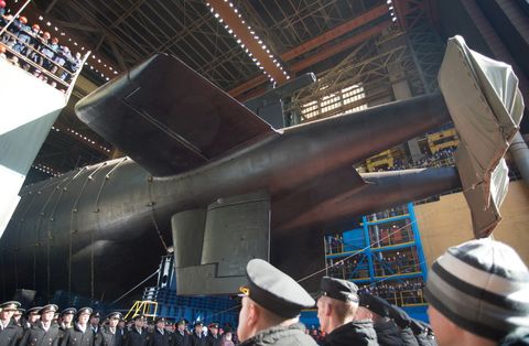 belgorod nuclear submarine launched in severodvinsk