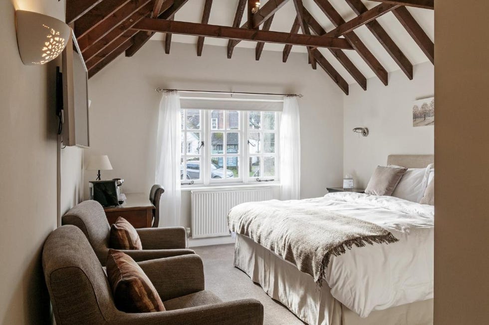 bedroom shot of hurtwood hotel