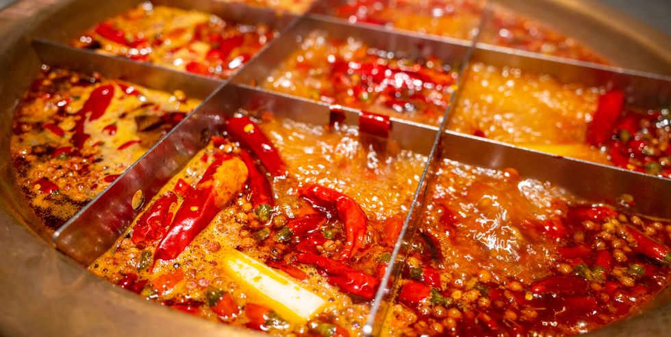 the boiling chongqing hot pot