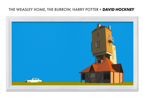 the weasley family home if designed by david hockney