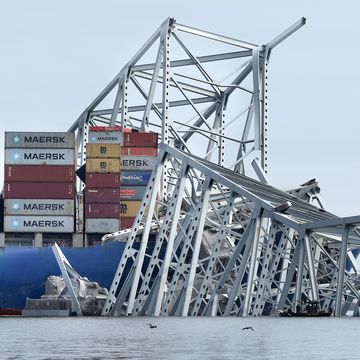 baltimore's francis scott key bridge collapses after being struck by cargo ship