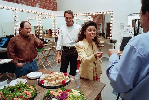 The Cast of Seinfeld Eating Backstage