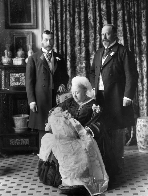 Queen Victoria at the Christening of Prince Edward Albert of York