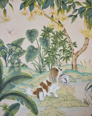 the living room mural by de gournay for the colony hotel palm beach
