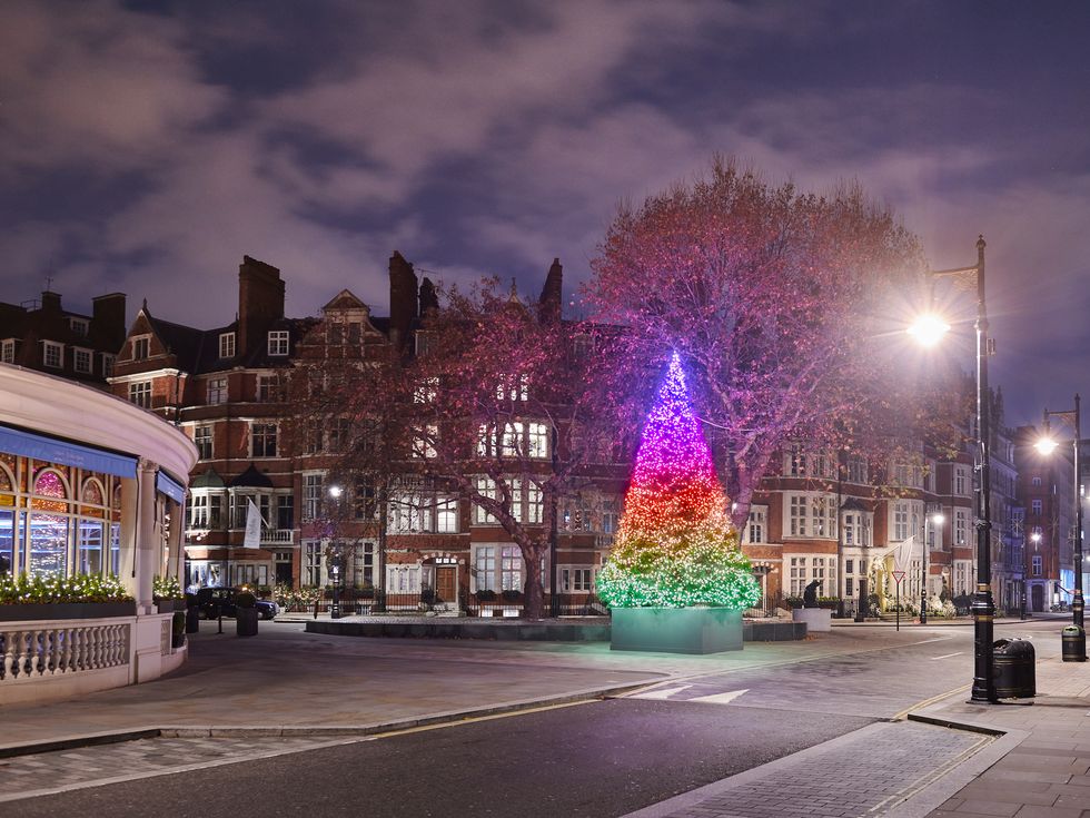 The Connaught Hotel Christmas tree designed by Sir Michael Craig-Martin
