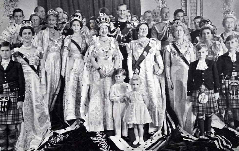 the coronation of elizabeth ii of the united kingdom, family group at buckingham palace