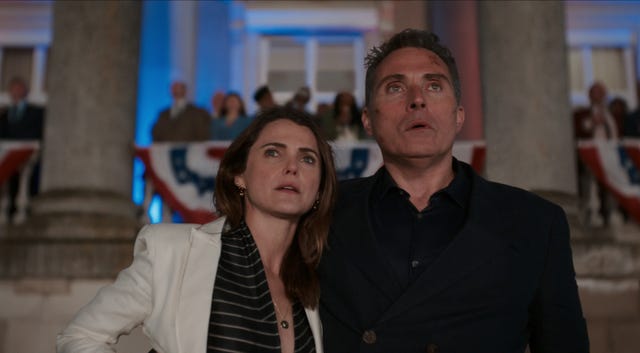 the diplomat l to r keri russell as kate wyler, rufus sewell as hal wyler in episode 203 of the diplomat