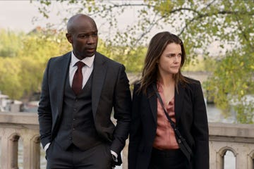 david gyasi as austin dennison and keri russell as kate wyler in episode 108 of the diplomat