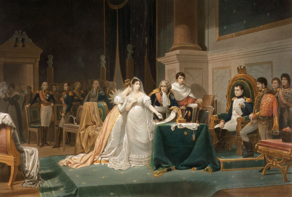 print after the painting the divorce of the empress josephine by frederic schopin