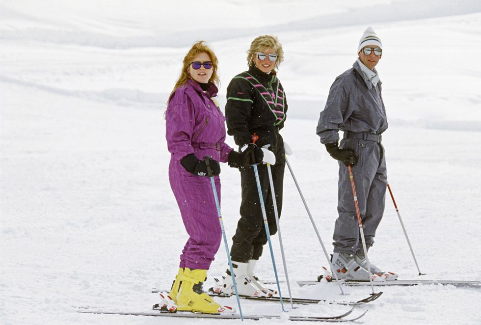 sarah and diana and charles in klosters