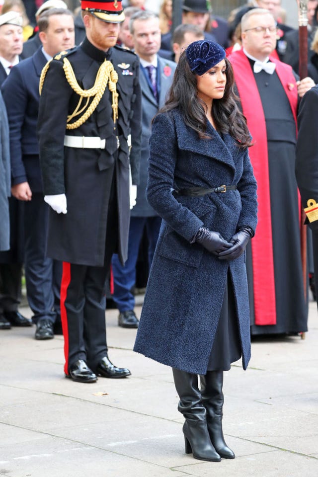 Meghan Markle en el Campo del Recuerdo de la Abadía de Westminster en noviembre 2019