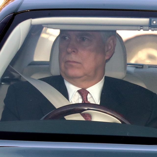 Prince Andrew's arrival at the Queen's Christmas lunch 2019