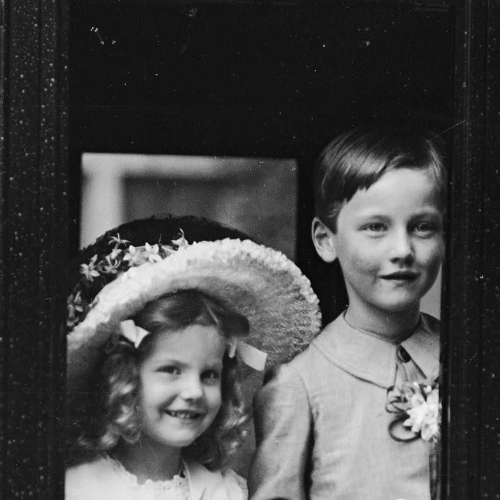 2nd july 1910: the earl of beauchamp's children viscount elmley and lady lettie lygon on their way to the glaisher edwards wedding. (photo by w. g. phillips/topical press agency/getty images)