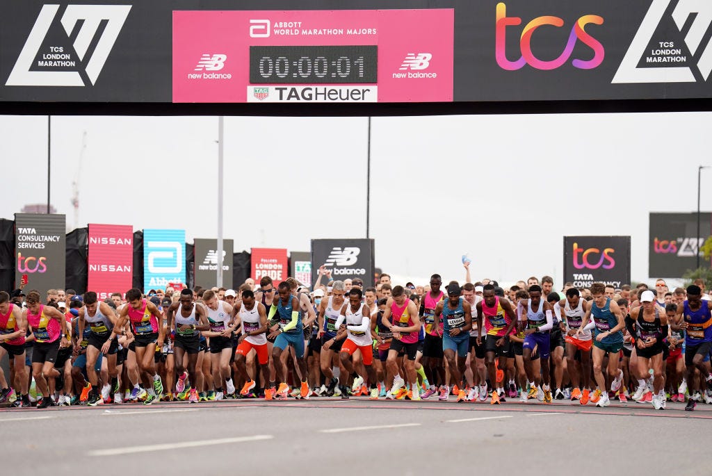 Results and Highlights From the 2022 London Marathon.