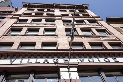 The exterior of the Village Voice Building.