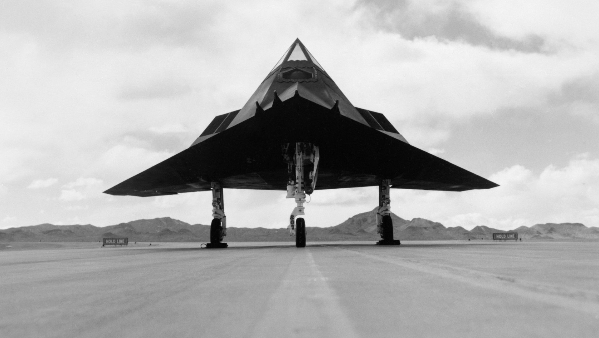 Stealth Fighter On Runway