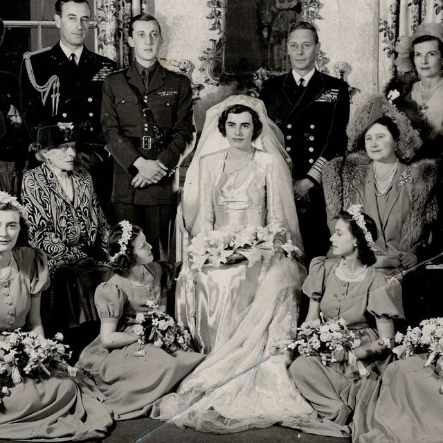 the family group was taken at lady patricia mountbatten's wedding included are duchess of kent ear