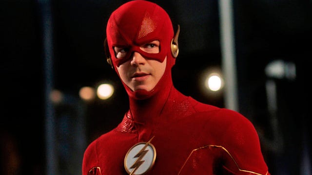 grant gustin caracterizado como the flash en la temporada 7