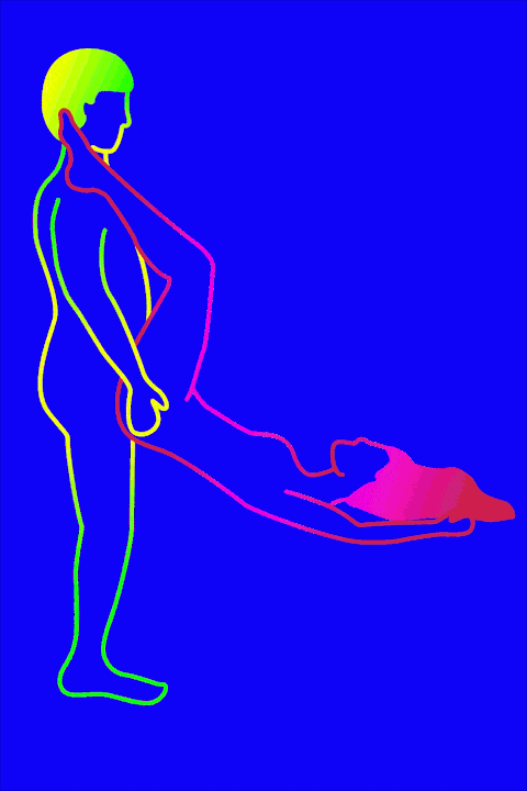 Blue, Electric blue, Standing, Joint, Human leg, Line art, Arm, Leg, Human, Human body, 