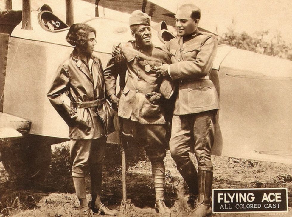 the flying ace lobbycard with kathryn boyd and lawrence criner, 1926