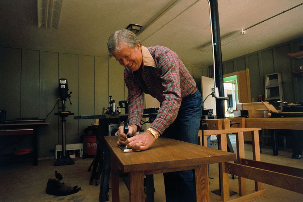 former president jimmy carter sanding table