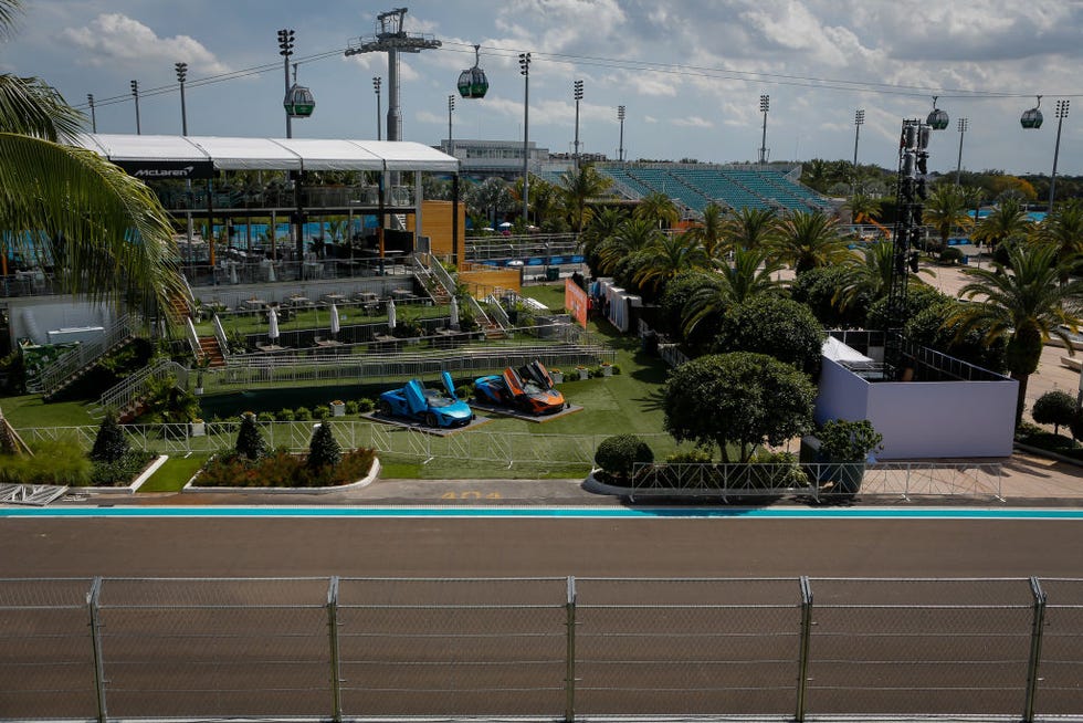 Fake marina with fake water steals show at Miami Grand Prix