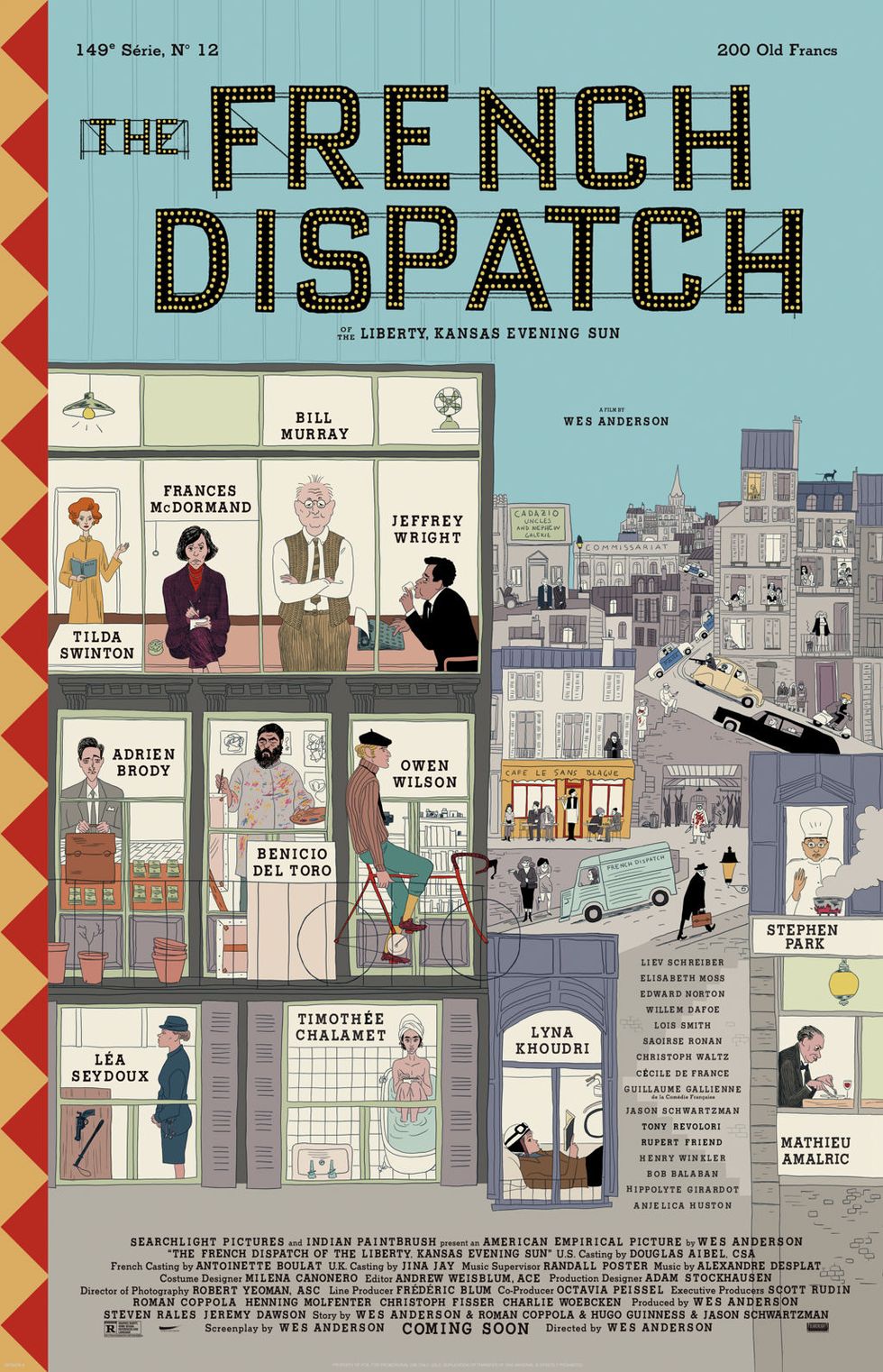 Poster for the new Wes Anderson movie: The French Dispatch 