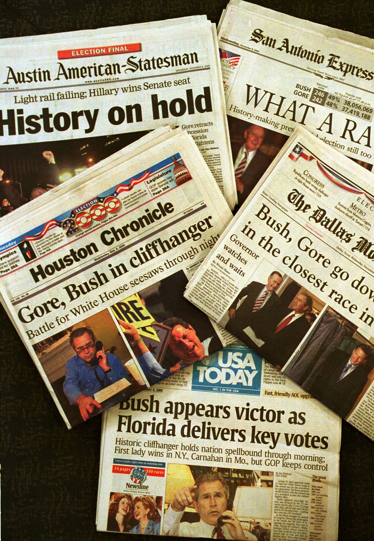texas newspapers report election results