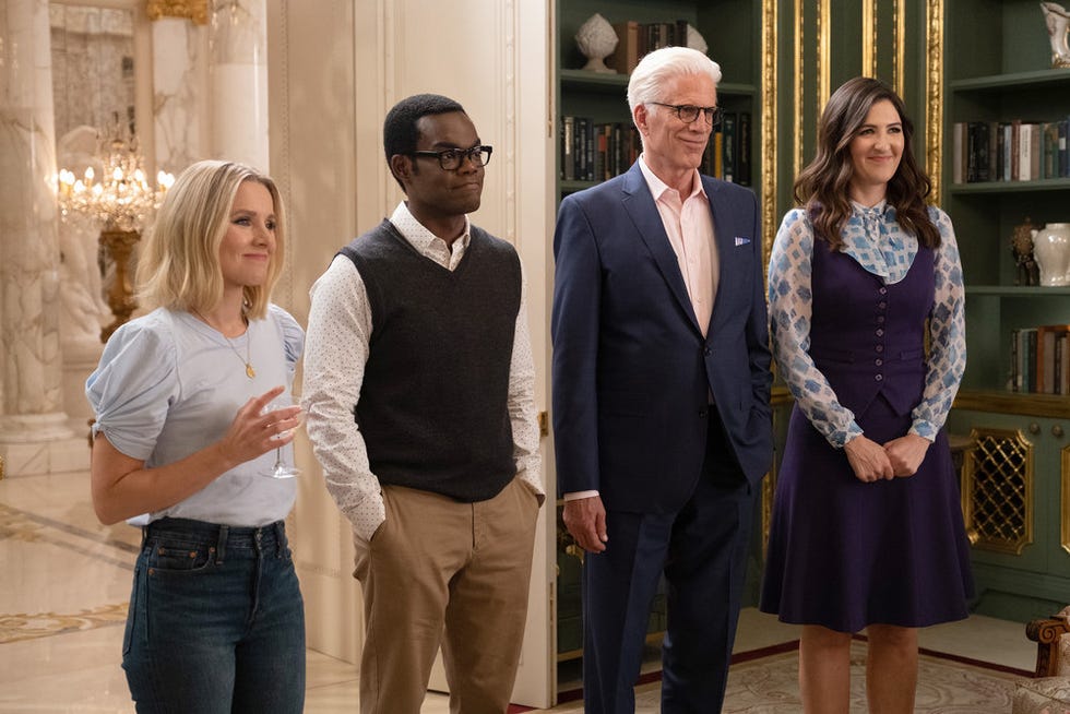 The Good Place, series 4 finale - Eleanor, Chidi, Michael and Janet