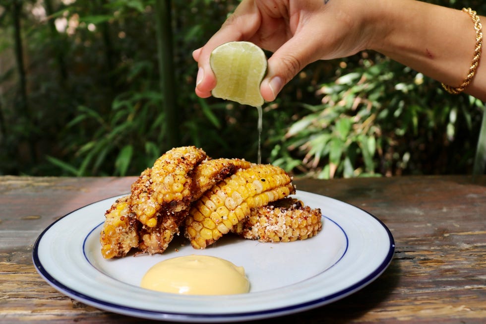 a side dish of corn curls for a summer bbq