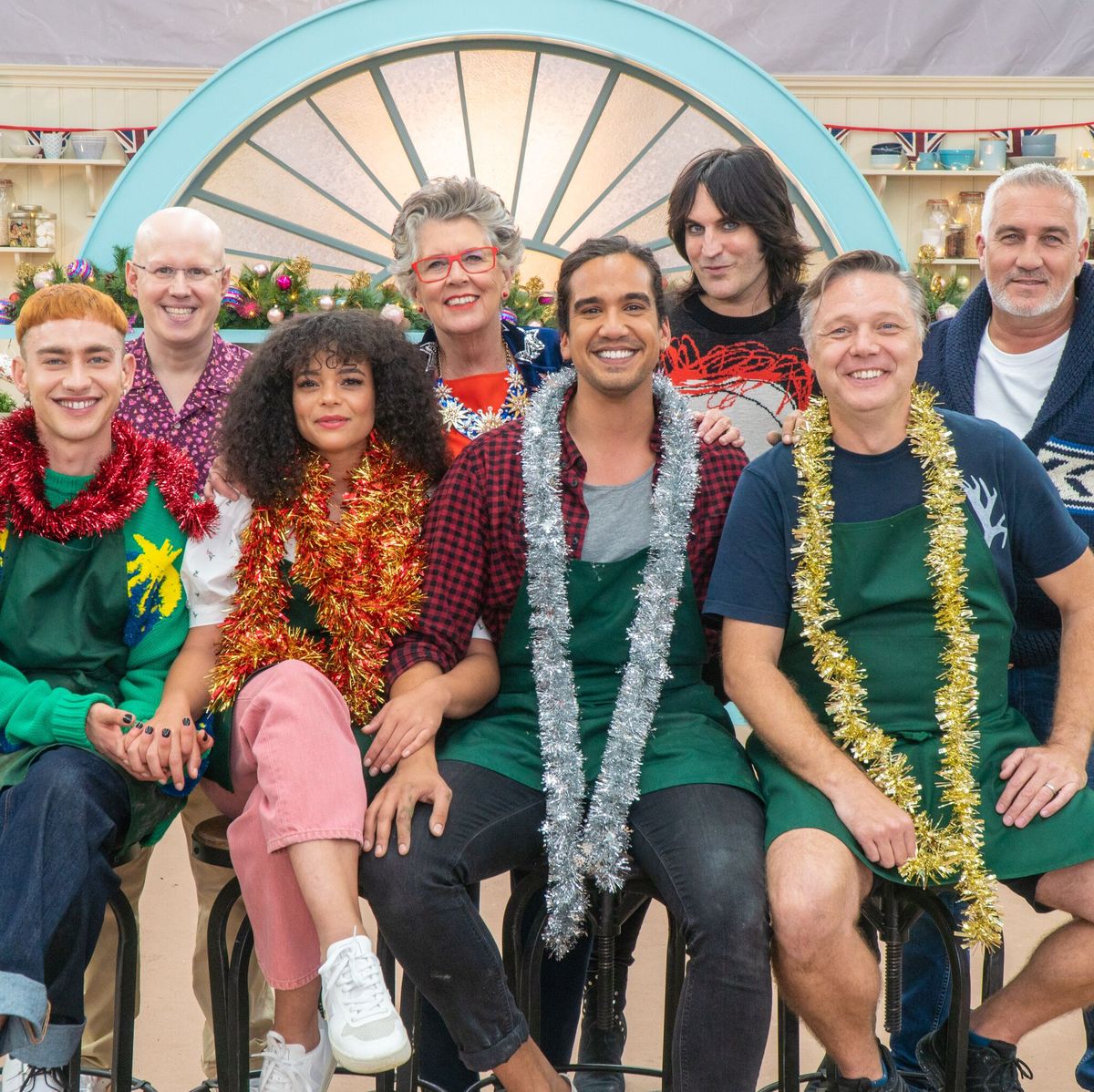 great christmas bake off – it's a sin cast including olly alexander, lydia west, nathaniel curtis and shaun dooley