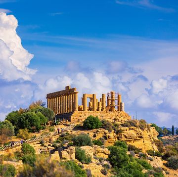 the greek temple of juno in the valley of the temples, agrigento, italy juno temple, valley of temples, agrigento, sicily
