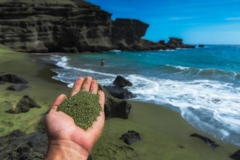 The green sand beach Papakolea, Hawaii