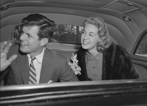 ted and joan kennedy on their wedding day