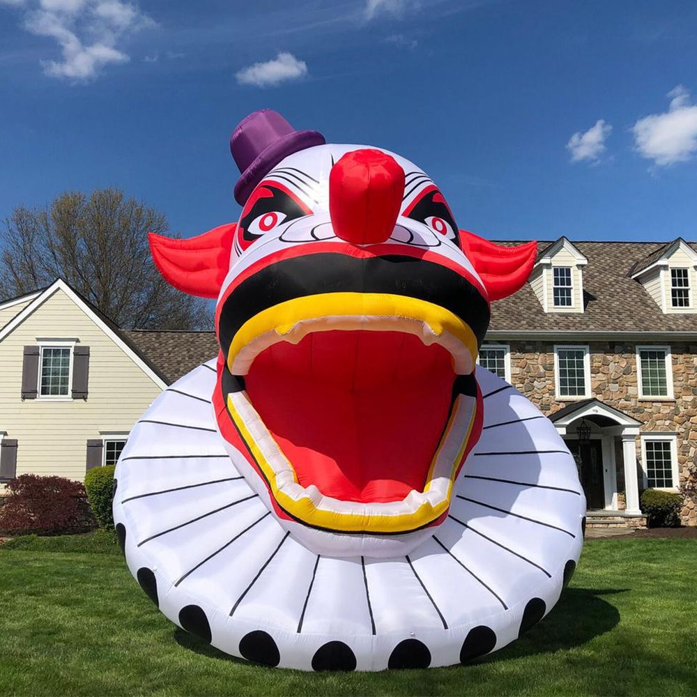 the home depot 20 foot creepy clown halloween inflatable decoration