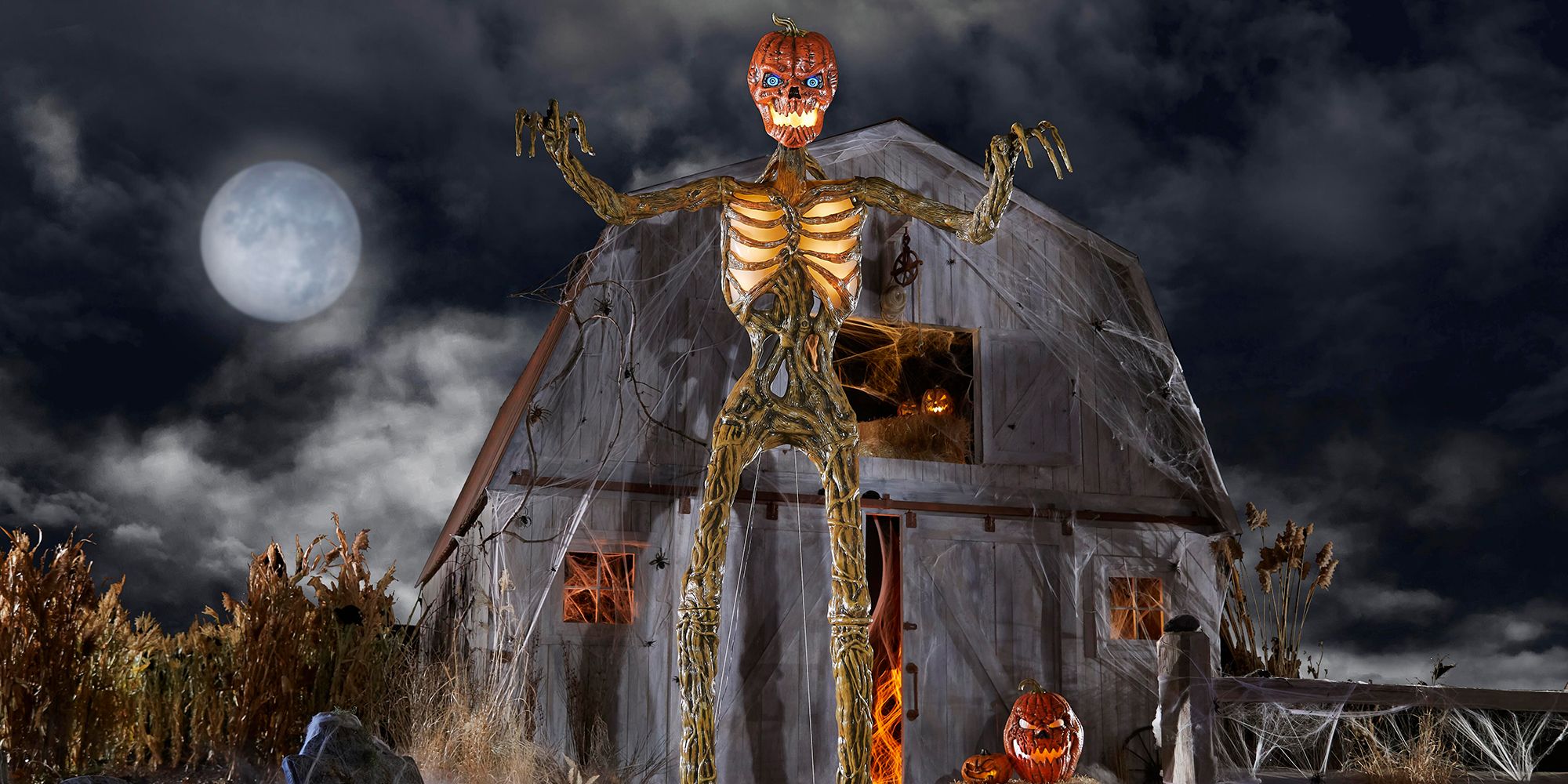 The Home Depot's 12-Foot Inferno Pumpkin Skeleton Is Back Again