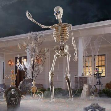 the home depot home accents holiday 12 foot skeleton with lifeeyes