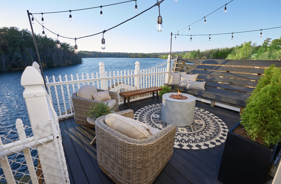 the home depot x vrbo renovated rooftop deck