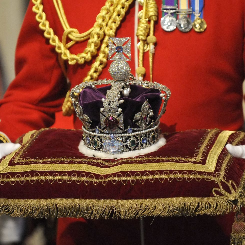 The Imperial State Crown, due to be worn