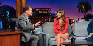 dakota johnson at the late late show with james corden