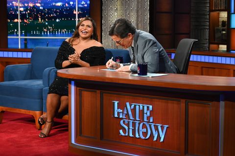 mindy kaling on the late show with stephen colbert