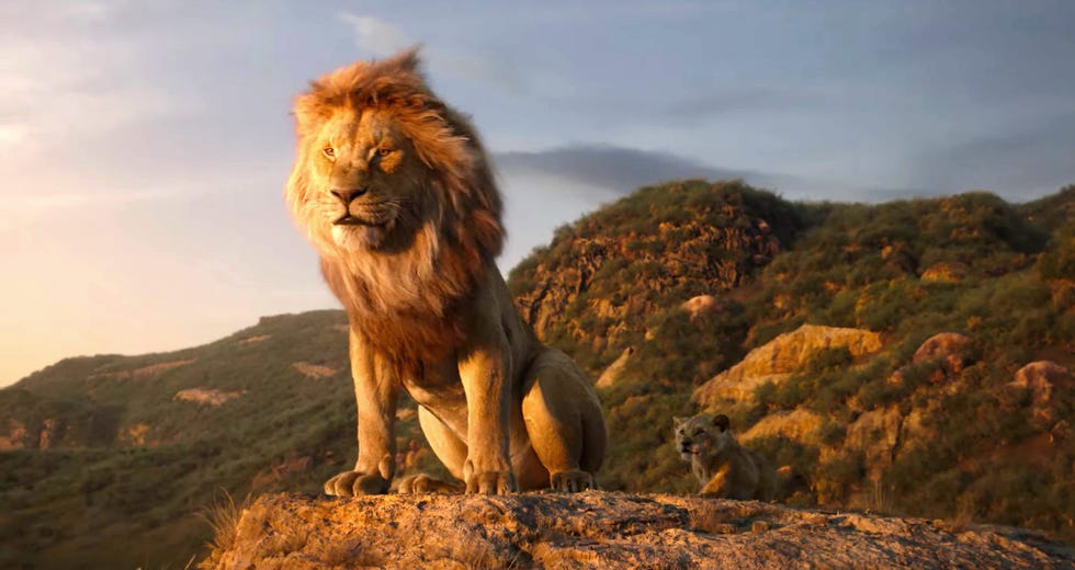 Mufasa and Simba on Pride Rock, The Lion King