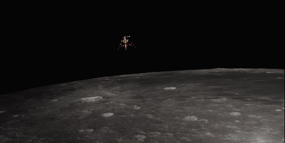 Lunar Lander Above the Moon