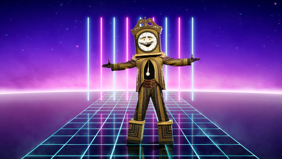 this image and the information contained herein is strictly embargoed until 0001 saturday 5th december 2020from bandicoot tvthe masked singer sr2 on itvpictured grandfather clock appearing in ep2this photograph is c itv plc and can only be reproduced for editorial purposes directly in connection with the programme or event mentioned above, or itv plc once made available by itv plc picture desk, this photograph can be reproduced once only up until the transmission tx date and no reproduction fee will be charged any subsequent usage may incur a fee this photograph must not be manipulated excluding basic cropping in a manner which alters the visual appearance of the person photographed deemed detrimental or inappropriate by itv plc picture desk  this photograph must not be syndicated to any other company, publication or website, or permanently archived, without the express written permission of itv picture desk full terms and conditions are available on the website wwwitvcompresscentreitvpicturestermsfor further information please contactjameshilderitvcom  0207 157 3052
