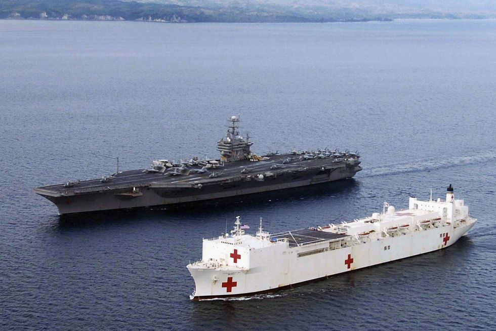 uss abraham lincoln and usns mercy