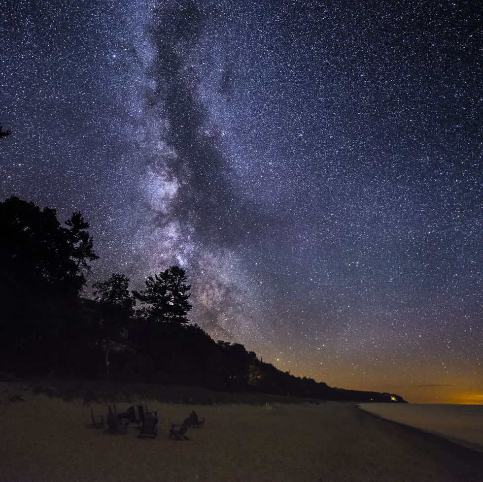 the milky way over the lake | leland, michigan