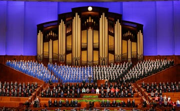 mormon leaders gather for lds general conference session