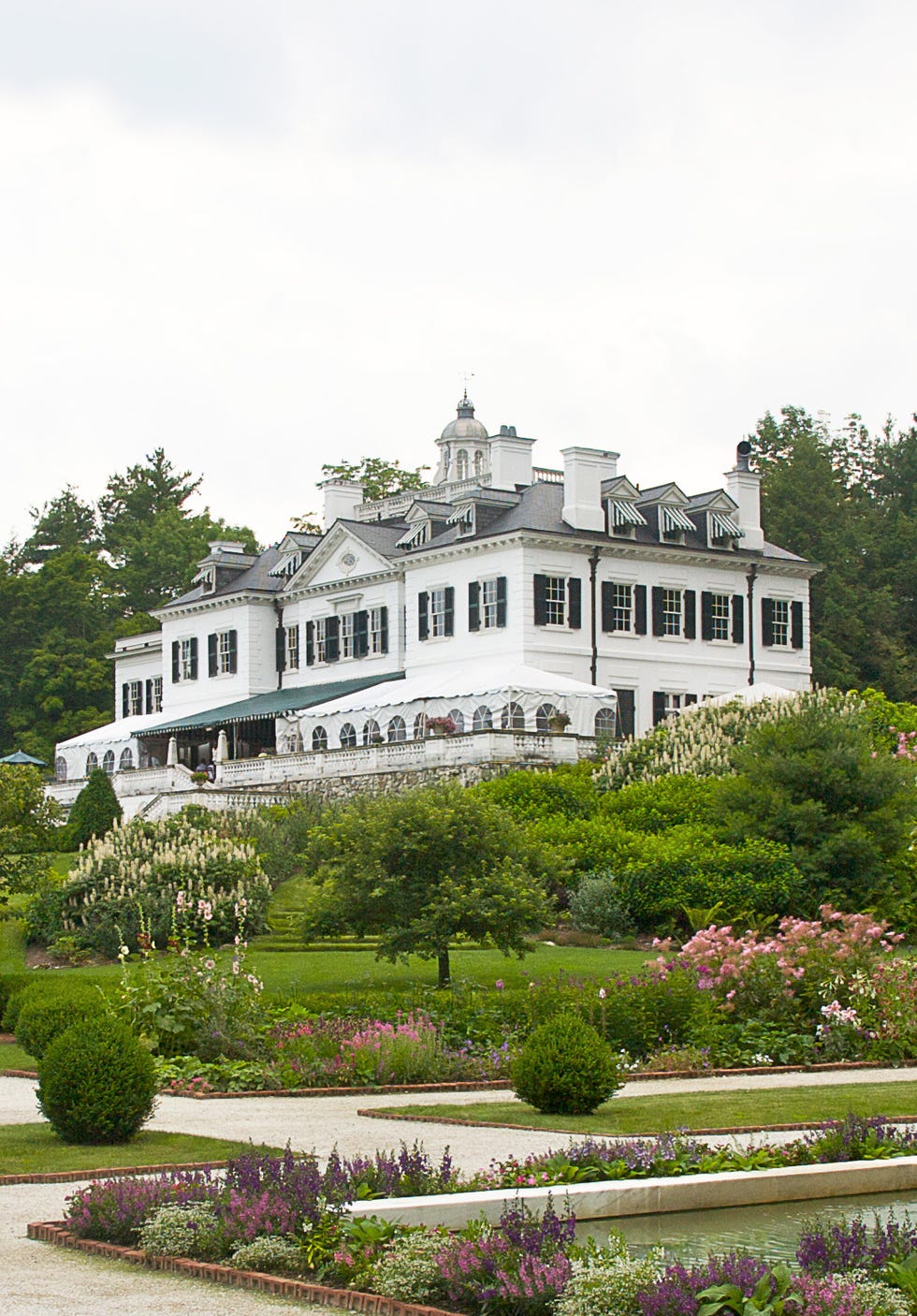 large white georgian style summer home of edith wharton