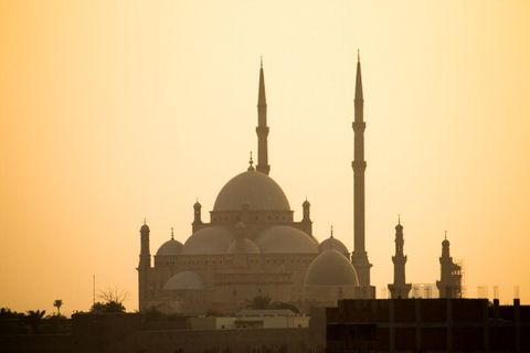 Muhammed Ali mosque on a very hazy day