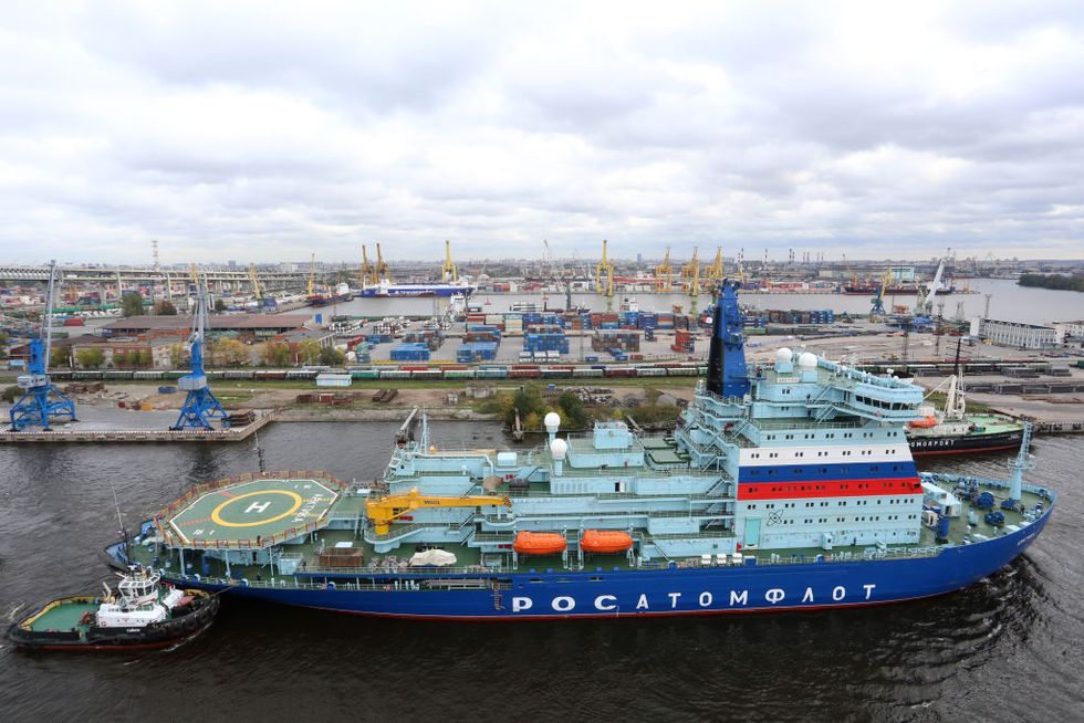 russia's newly built arktika ice breaker sets off for ice trials